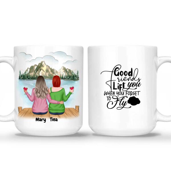 Personalized Sister Cups | Up to 5 Friends | Best Friend Coffee Mugs Personalized