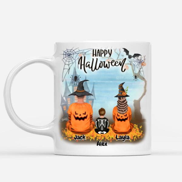 Unleash the enchantment of Halloween with our customizable mug featuring up to 2 kids of your choice! Whether it's mischievous monsters or charming witches, pick the gender that suits your family best. Let the magic of this bewitching season come to life as your little ones embark on a thrilling Halloween adventure together.