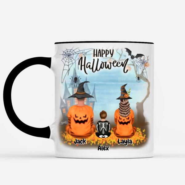 Conjure up a cup of Halloween joy with our customizable mug, starring your very own magical duo. Choose up to 2 kids and their preferred gender to create a bewitching scene that captures the essence of family fun during this spooky season. From little witches to aspiring wizards, let your family's enchanting spirit shine with every sip from this special Halloween mug.