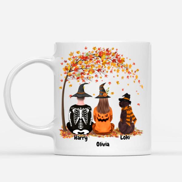 Halloween customizable mug for couples and dog or cat  owners