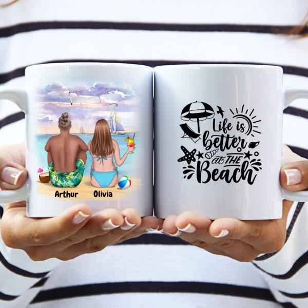 Beach Couple Personalized Tea Cup