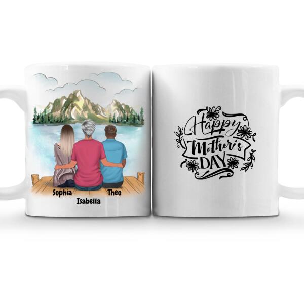 Mugs for Mothers Day with Customizable Names and Cliparts