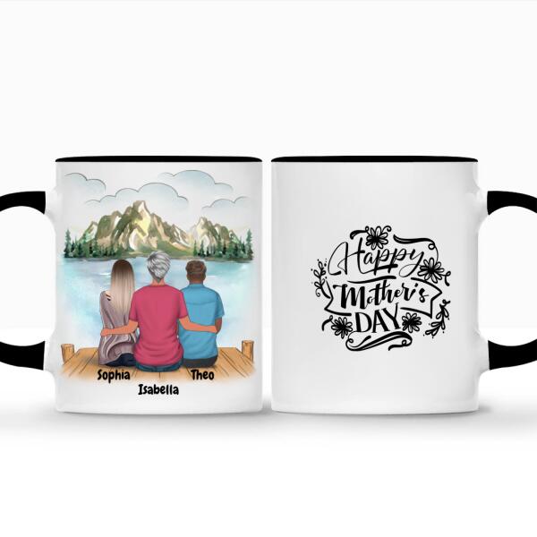 Custom Mothers Day Mug | Personalized Mother's Day Coffee Cups | Mugs for Mothers Day with Customizable Names and Cliparts