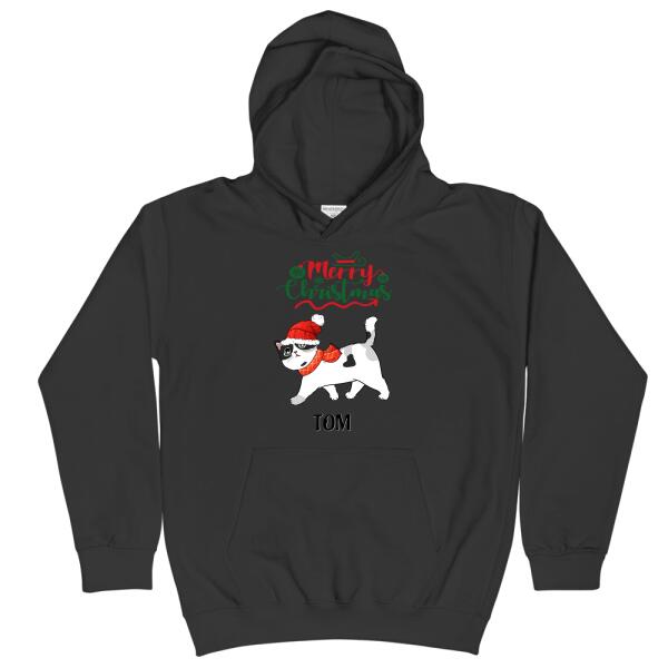 Festive Cats Xmas Sweatshirt - Up to 6 Cats with Names | Customizable Kitten Christmas Sweatshirt
