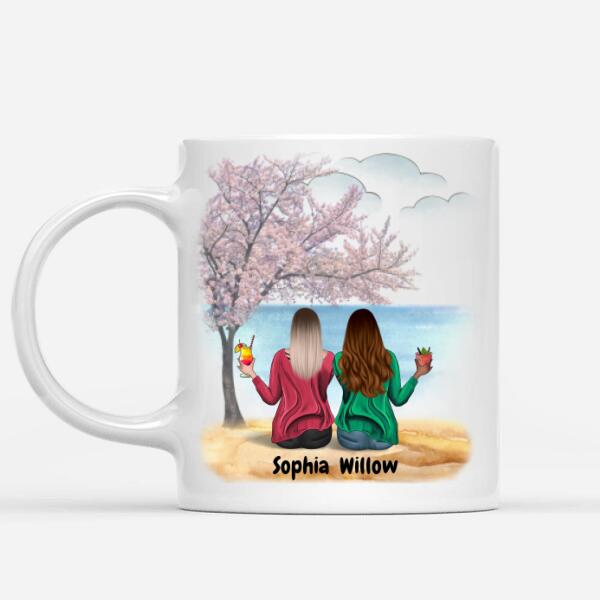 Personalized best Friend Coffee Mug For Women - 5 Girls Sisters Forever cups