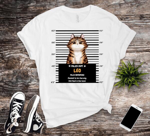 Personalized Murderous Cat Shirt with Customizable Cat Name and Breed