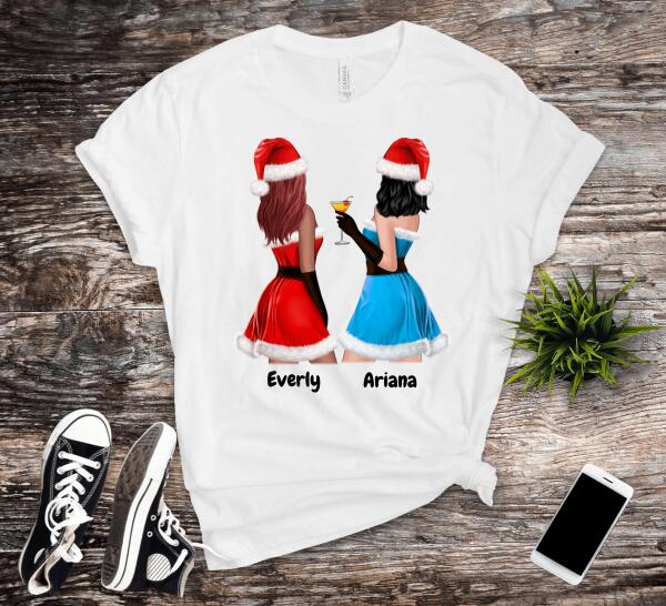 Personalized Christmas Tees for Women Best Friends