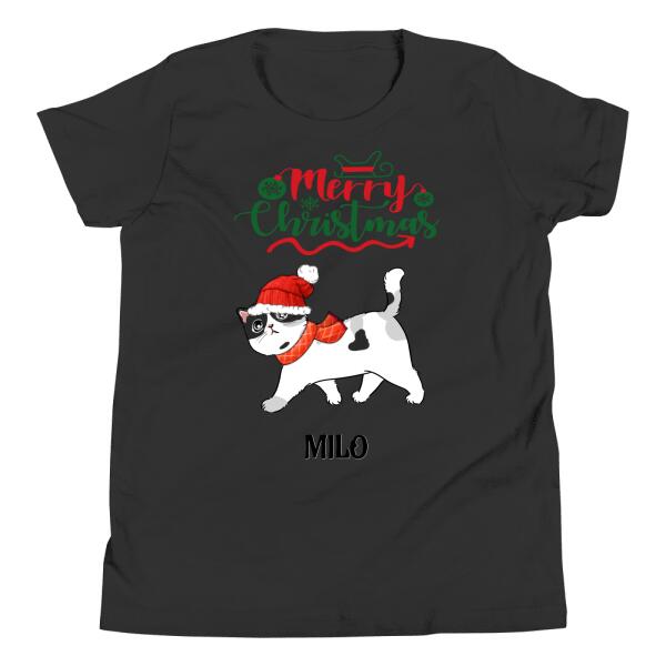 Christmas T-shirts with Cats
- Up to 6 Cats | Customizable Santa  Cat Shirt | Womens Christmas Cat Shirt | Mens Cat Christmas Shirt | Meowy Christmas Shirt