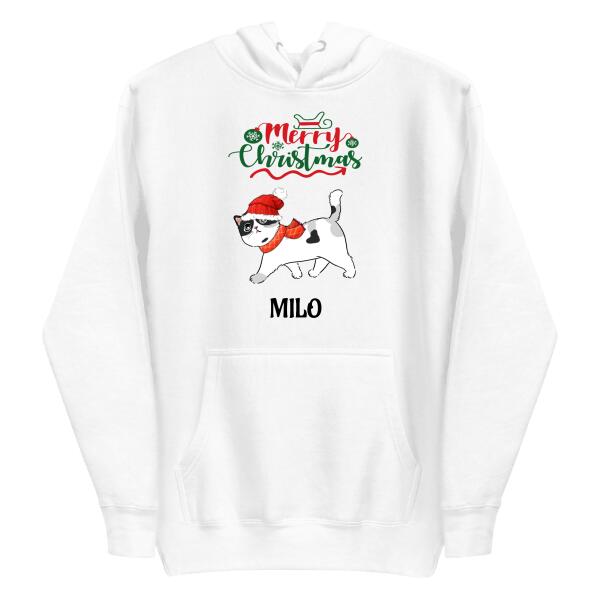 Festive Cats Xmas Sweatshirt - Up to 6 Cats with Names