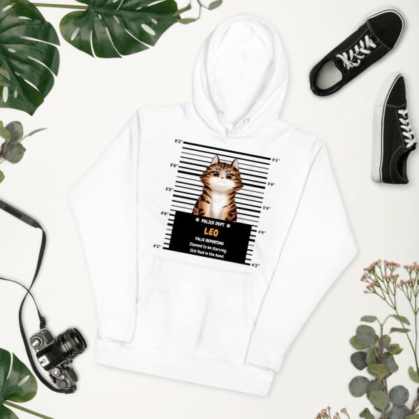 Arrested Cat - Up to 3 Cats | Customizable Hoodie
