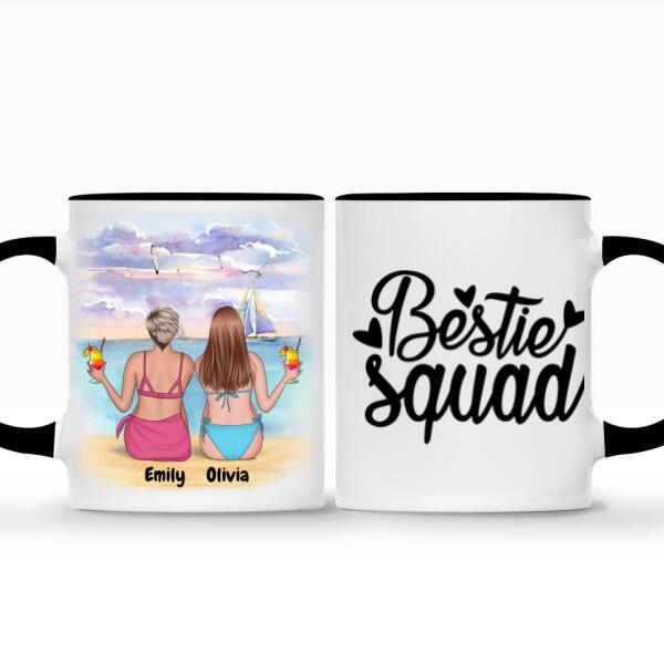 Personalized Beach Mugs - Up to 5 Girls Friends | Personalized Best Friend Cups