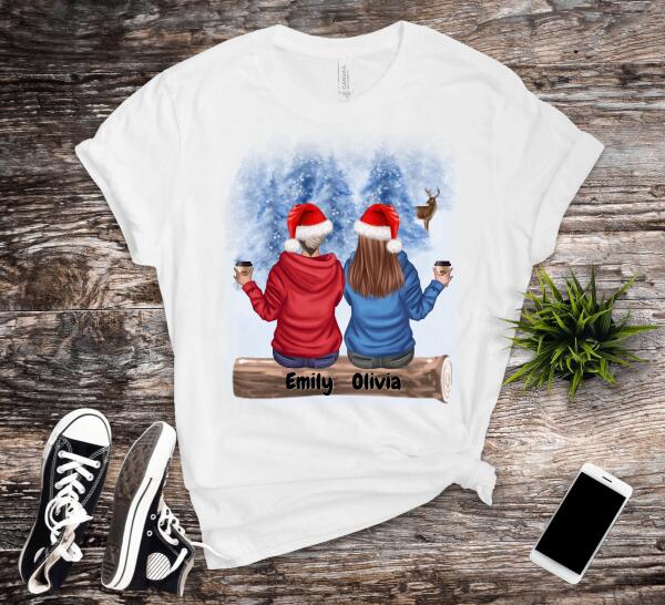 Personalized Christmas Tees for Women Best Friends
