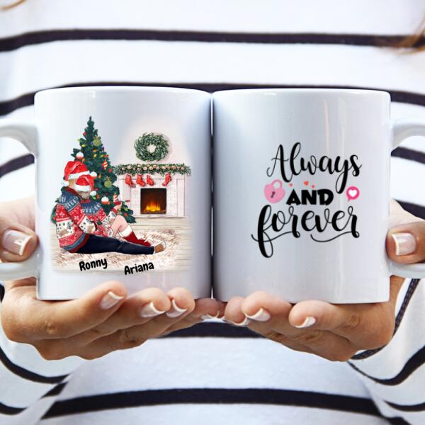 Customizable Christmas Mugs for Couples