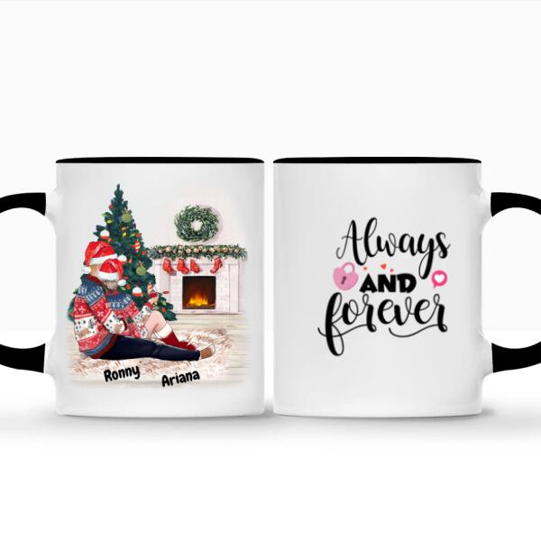 Personalized Couples Christmas Mugs | Customizable Christmas Mugs for Couples