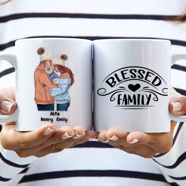 Personalised First Fathers Day Gifts - Couple and Newborn Personalised Mug