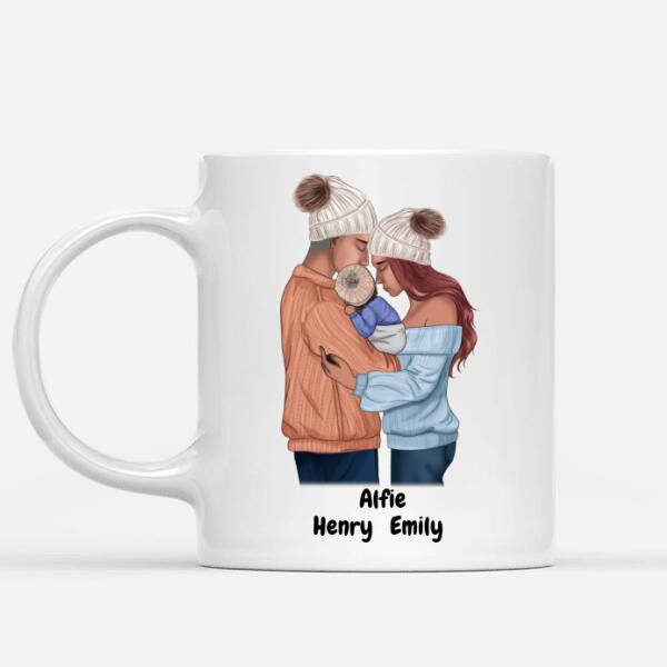 Couple and Newborn Personalised Mug | Happy First Fathers Day Daddy