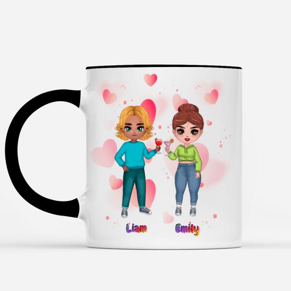 Valentine's Day Chibi Personalised Valentine's Mug | Custom Valentine Mugs