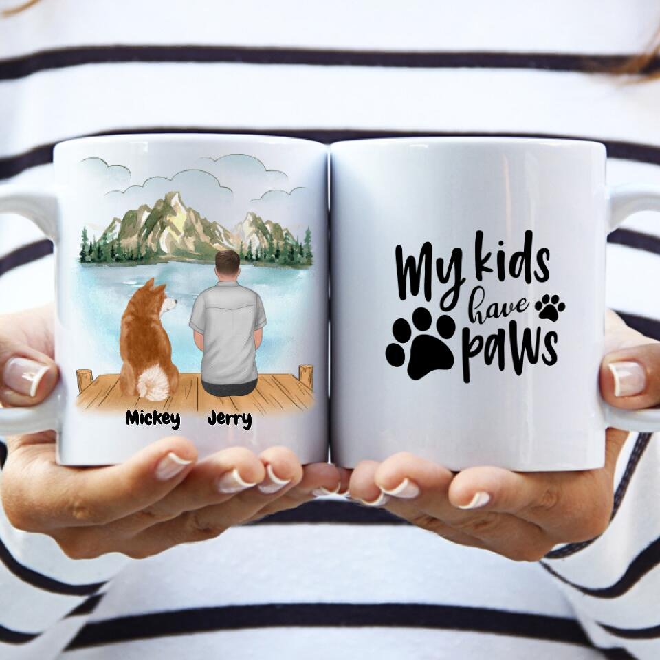 Personalized Cat and Owner mug - Up to 4 pets | dog daddy mug