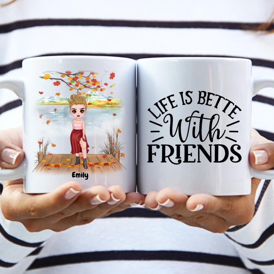 Besties Chibi - Bestie Cups Personalized - Up to 4 girls