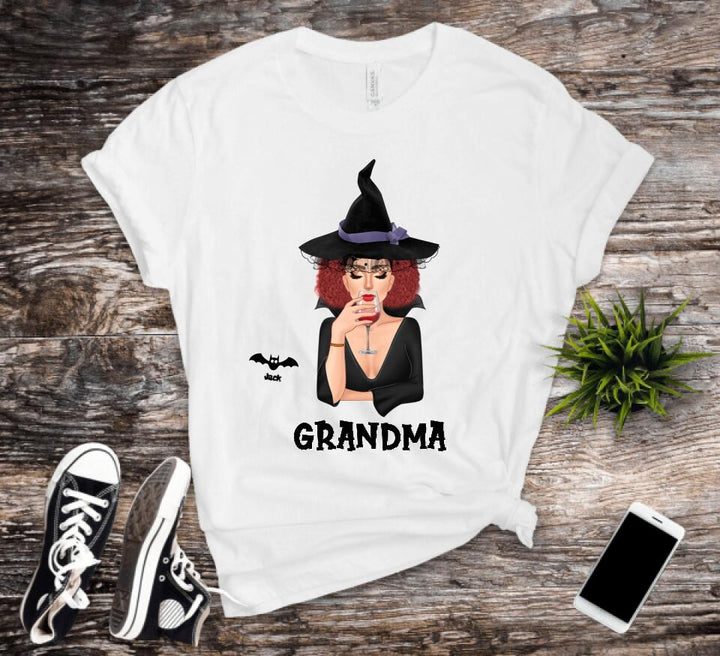Halloween Witch Mom Grandma | Customizable T-shirt Design