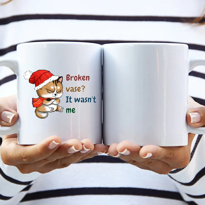 Customizable Funny Meowy Christmas Coffee Mug