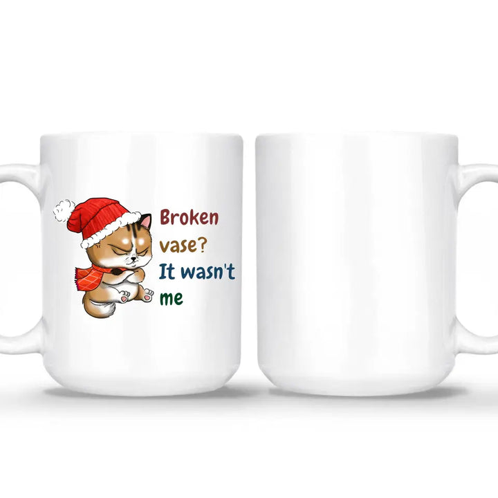 Personalize Your Holiday Sips: Meowy Christmas Mug Featuring the Beloved Grumpy Cat - A Heartwarming Gift for Cat Lovers