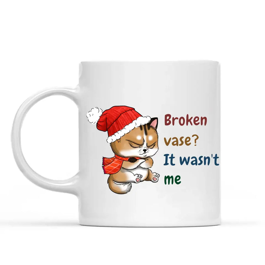 Grumpy Cat Christmas Mug with Custom Text
