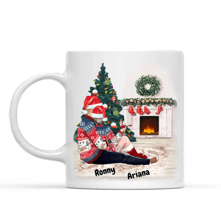 Personalized Couples Christmas Mugs | Customizable Christmas Mugs for Couples