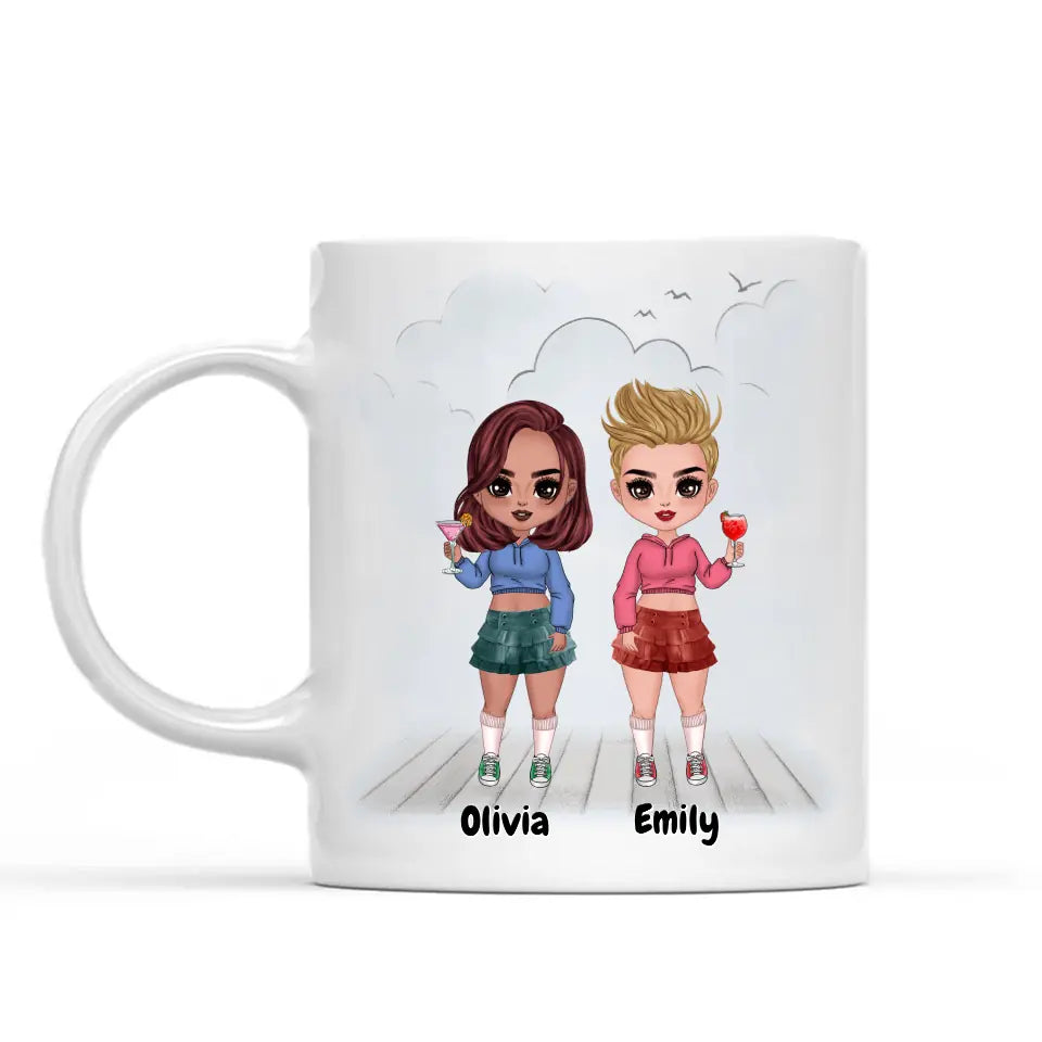Personalized Sister Coffee Mugs With Cocktails