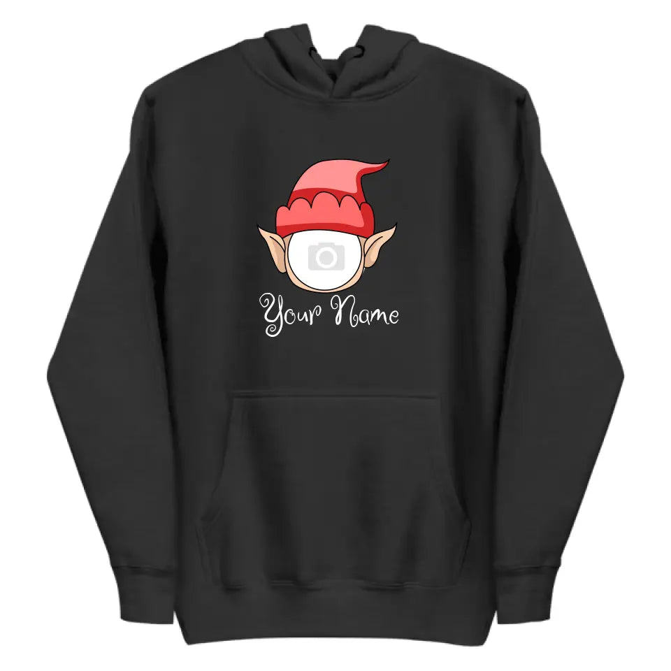 Elf Christmas Sweatshirt with Customizable Name and Photo | Personalized Elf Christmas Hoodie
