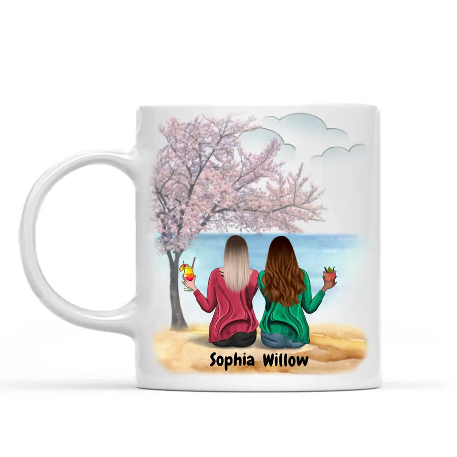 Personalized best Friend Coffee Mug For Women - 5 Girls Sisters Forever Mugs