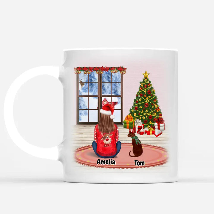 Personalized Cups for Christmas Dog Mom - Up to 4 Pets