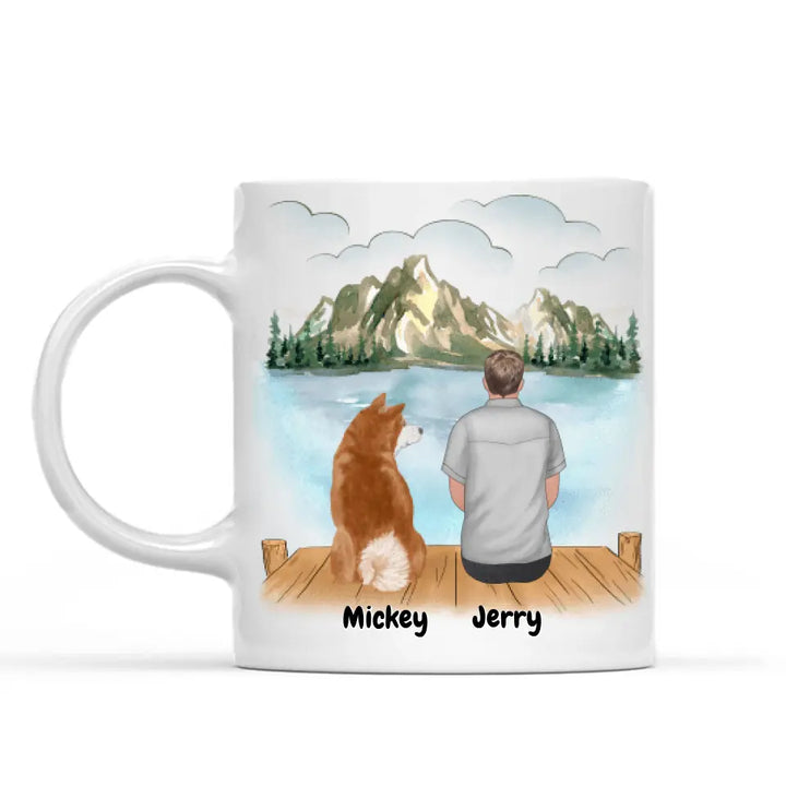 Man and Dog Personalised Mug