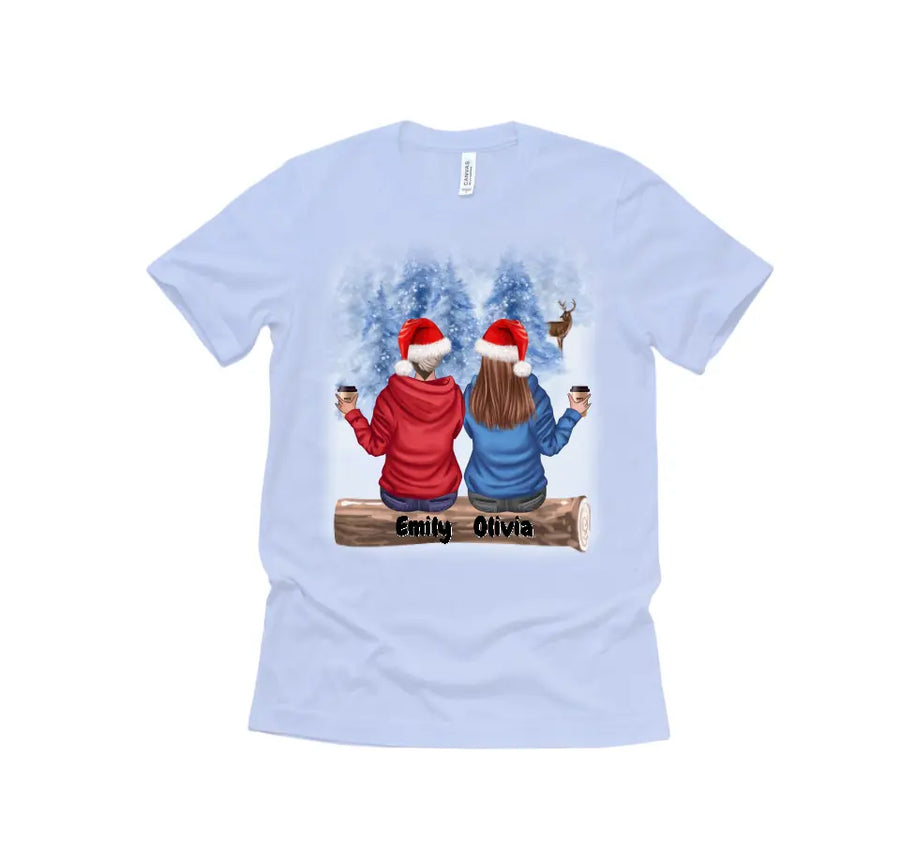 Best Friends Christmas Custom Shirts - Up to 4 Girls 