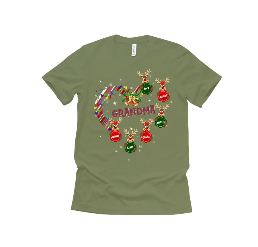 Custom Christmas Shirts for Family with Reindeer - Up to 9 Family Members 