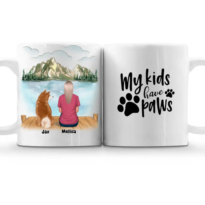 Woman with Dogs and Cats - Personalised Mug