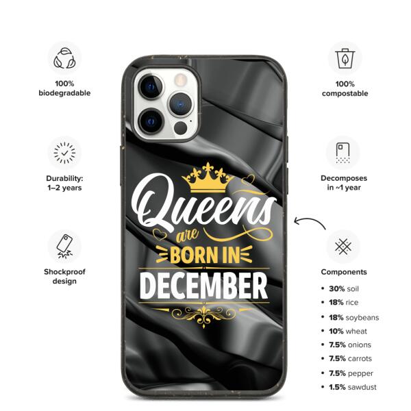 All Kings/Queens are born in... - Customizable birthday iPhone/Eco iPhone Case