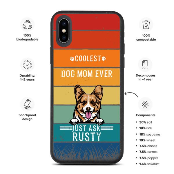 Coolest Dog Dad/Mom Ever - Customizable iPhone/Eco iPhone Case