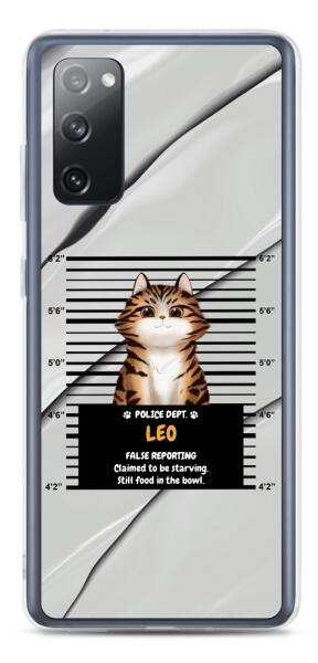 Arrested Cat - Up to 3 Cats | Customizable Samsung Case