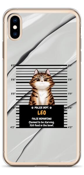 Arrested Cat - Up to 3 Cats | Customizable iPhone/Eco iPhone Case