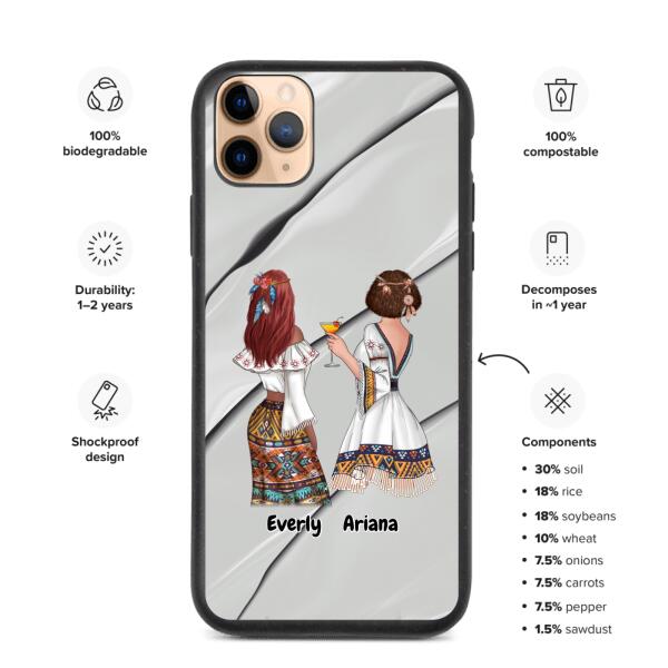Boho/Hippie Girls | Customizable iPhone/Eco iPhone Case