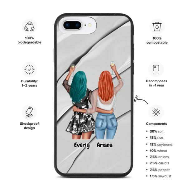 Besties - 2 Girls | Customizable iPhone/Eco iPhone Case