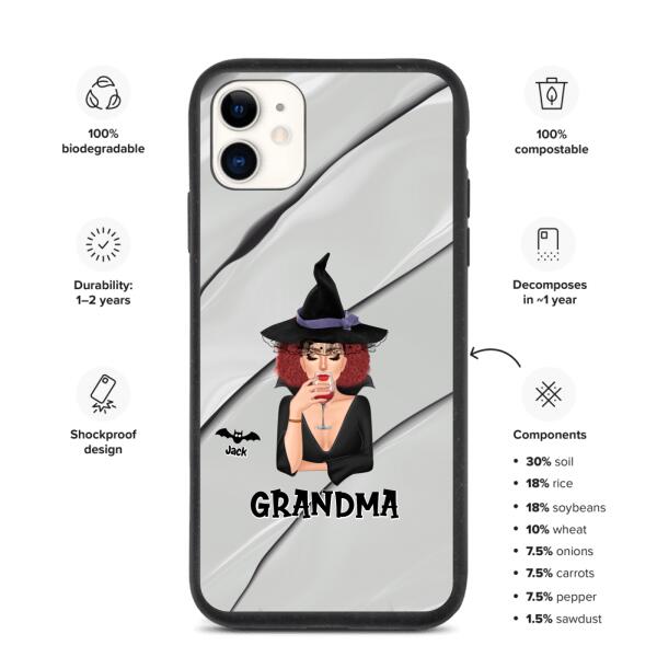 Halloween Witch Mom Grandma | Customizable iPhone/Eco iPhone Case
