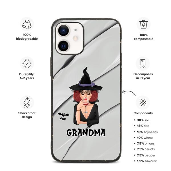 Halloween Witch Mom Grandma | Customizable iPhone/Eco iPhone Case