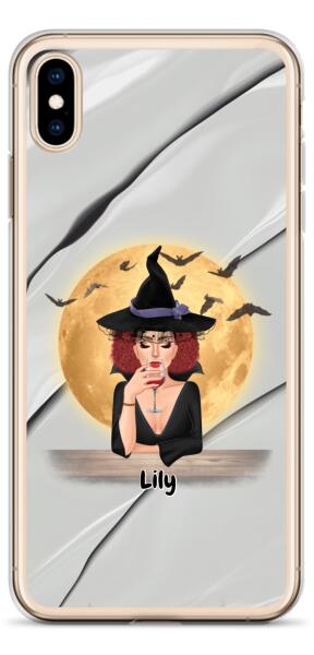 Halloween Witch with Pets Cats/Dogs - Up to 2 Pets | Customizable iPhone/Eco iPhone Case