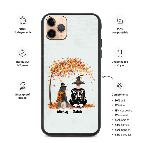 Halloween Man and Dog / Cat - | Customizable iPhone/Eco iPhone Case