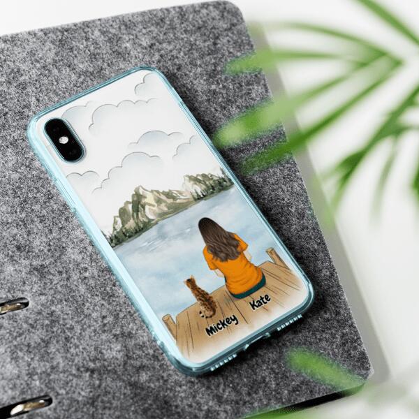 Lady and Dog / Cat | Customizable iPhone/Eco iPhone Case