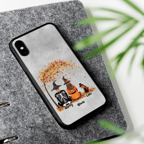 Halloween Couple and Dog / Cat | Customizable Samsung Case