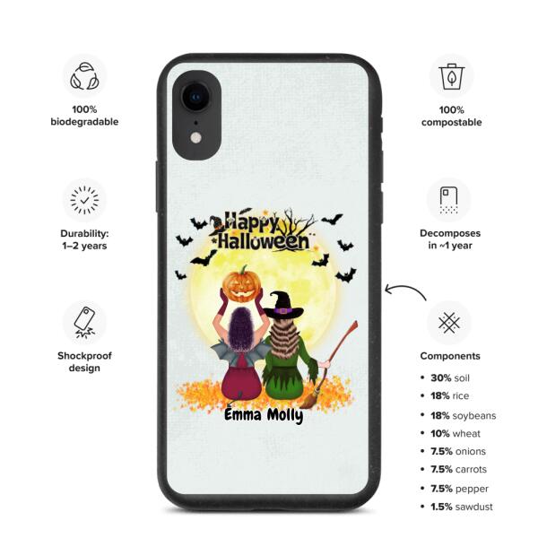 Halloween Besties Witches - Up to 3 girls | Customizable iPhone/Eco iPhone Case