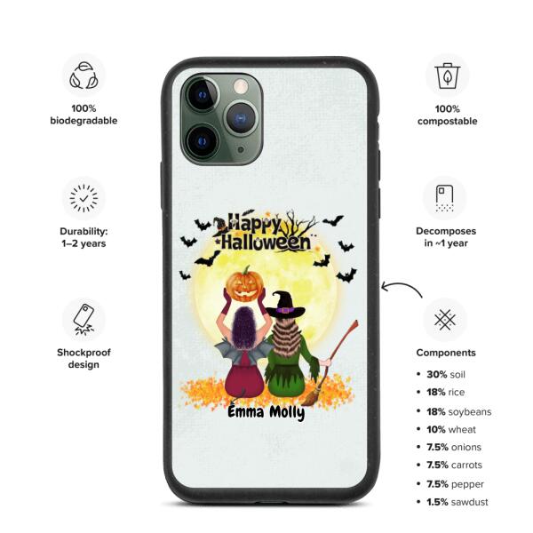 Halloween Besties Witches - Up to 3 girls | Customizable iPhone/Eco iPhone Case